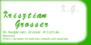 krisztian grosser business card